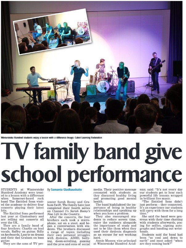 Winterstoke Hundred Academy in the Weston Mercury